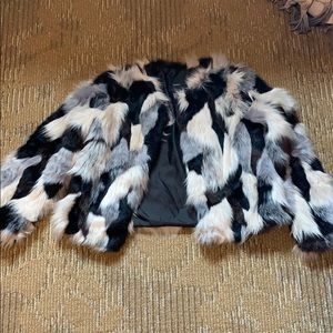 Fake faux fur jacket
